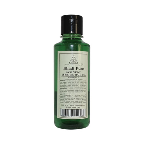 Khadi Pure Herbal Ayurvedic 18 Herbs Hair Oil